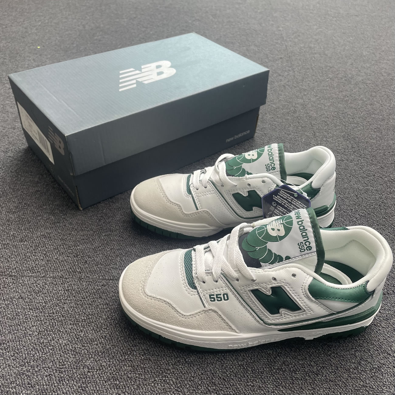 New Balance 550 White Green Bb550wt1 (6) - newkick.app