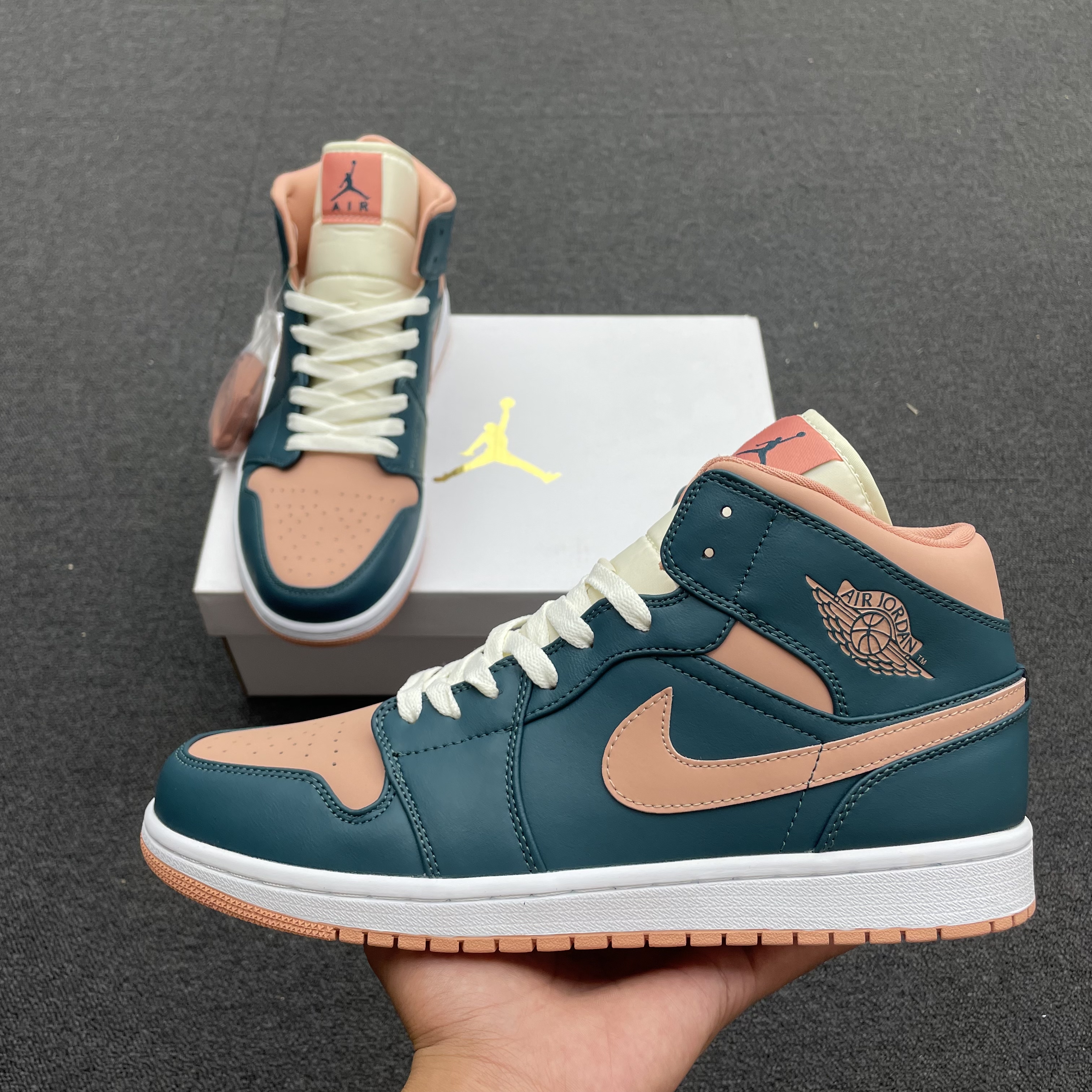 Air Jordan 1 Mid Dark Teal Green Bq6472 308 (13) - newkick.app