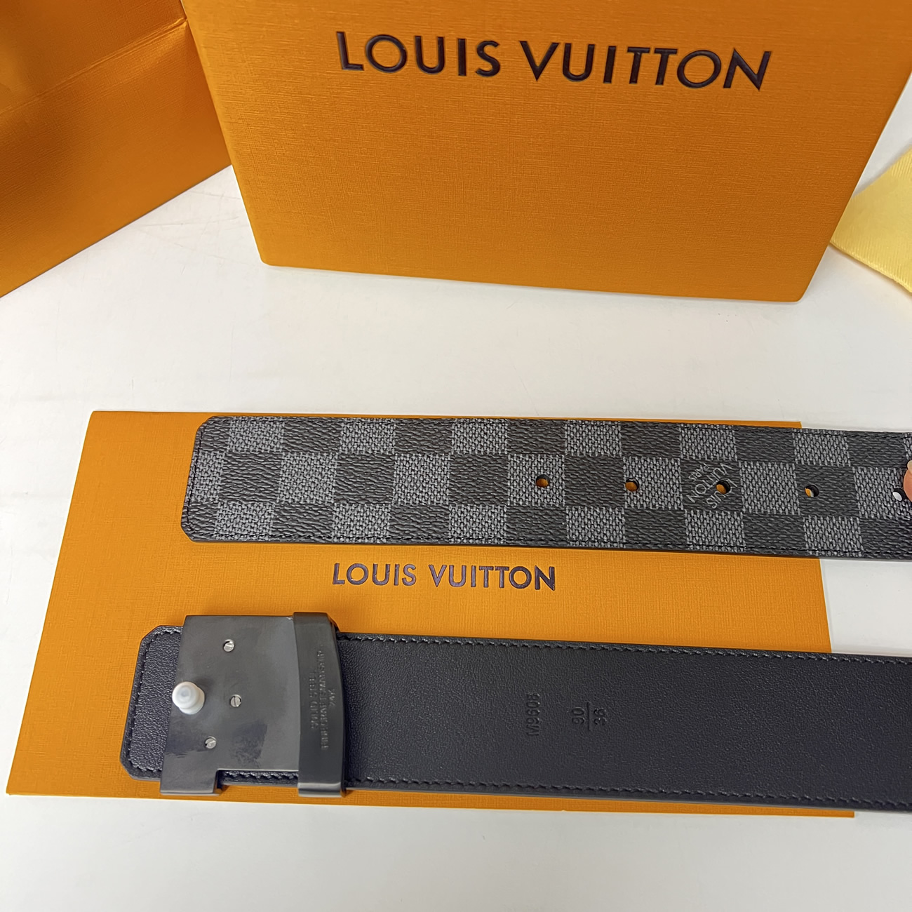 Lv Initiales 95cm 125cm Damier Black Belt (7) - newkick.app