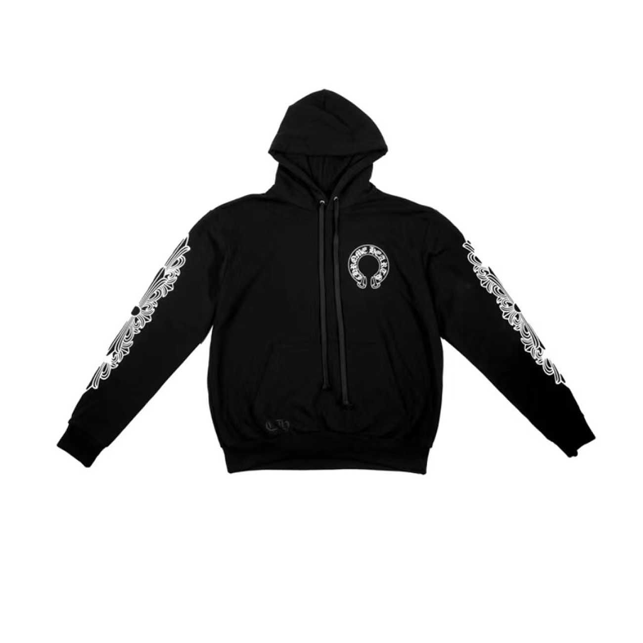 Chrome Hearts Horse Shoe Floral Hoodie Black (1) - newkick.app