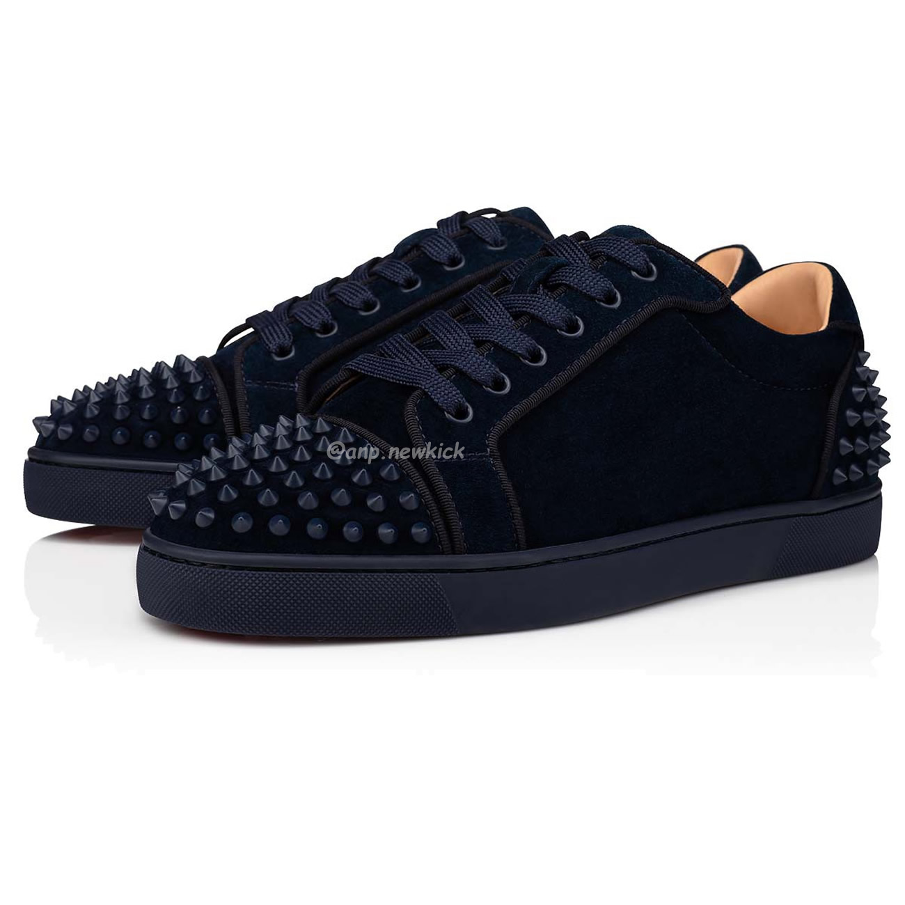 Christian Louboutin Rivet Shoe Blue Suede Calf (10) - newkick.app