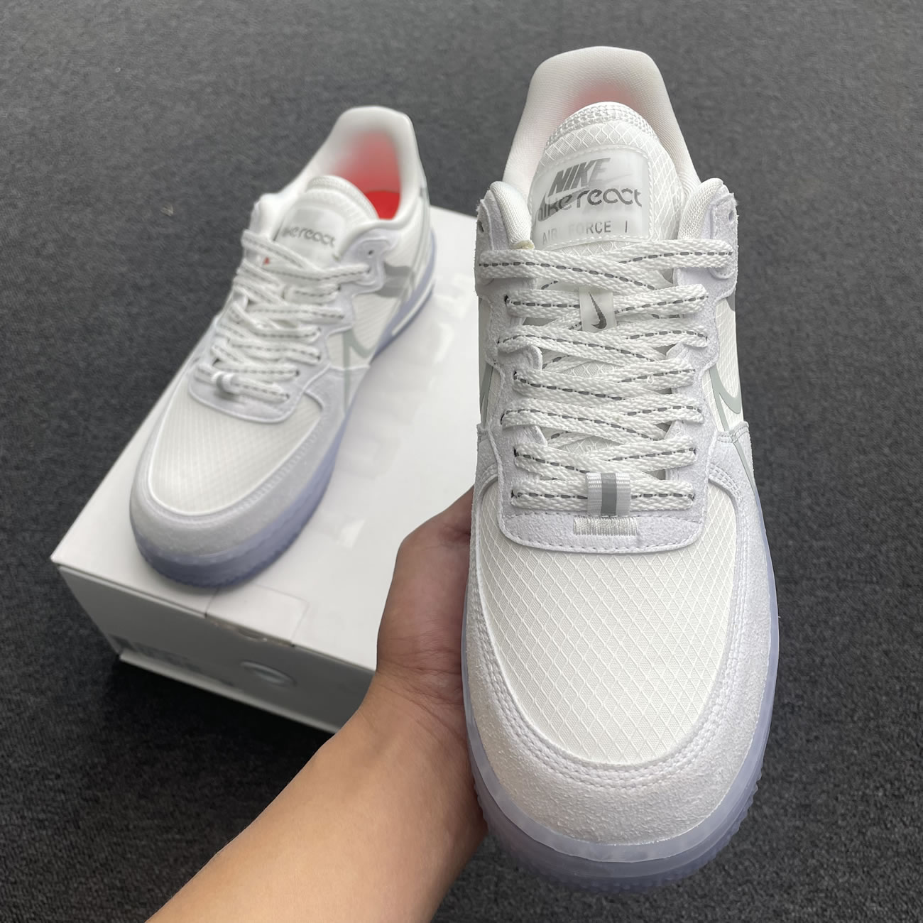 Nike Air Force 1 React White Light Bone Cq8879 100 (10) - newkick.app