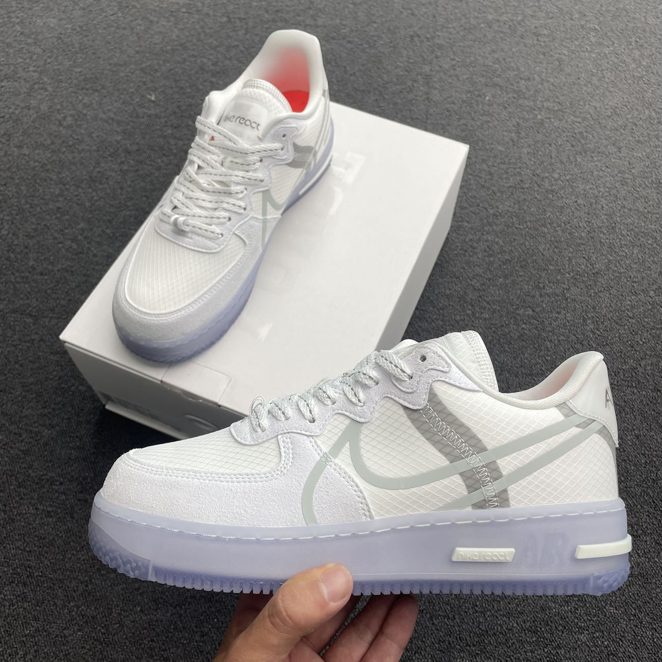 Nike Air Force 1 React White Light Bone Cq8879 100 (11) - newkick.app