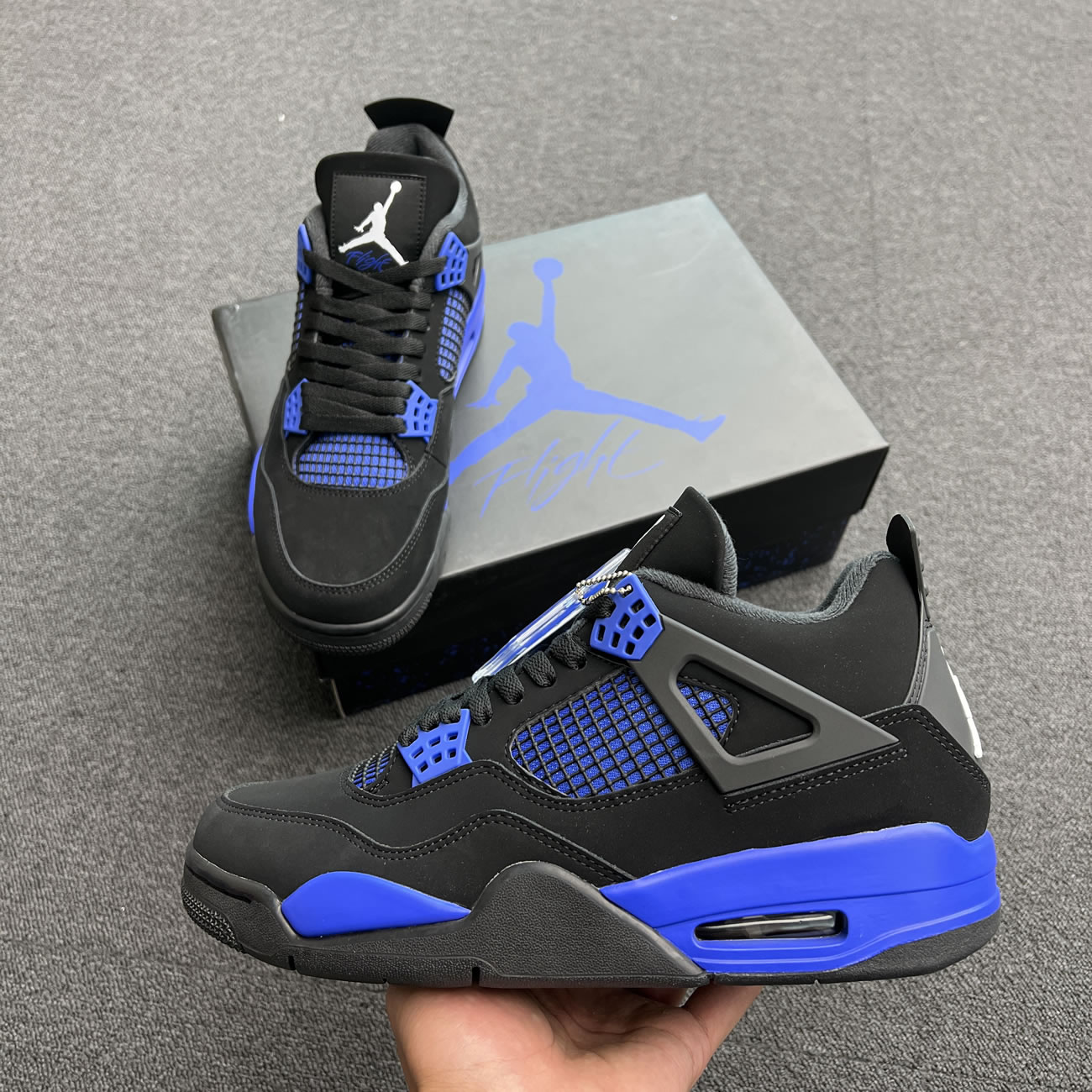 Air Jordan 4 Retro Black Game Royal Ct8527 018 (8) - newkick.app