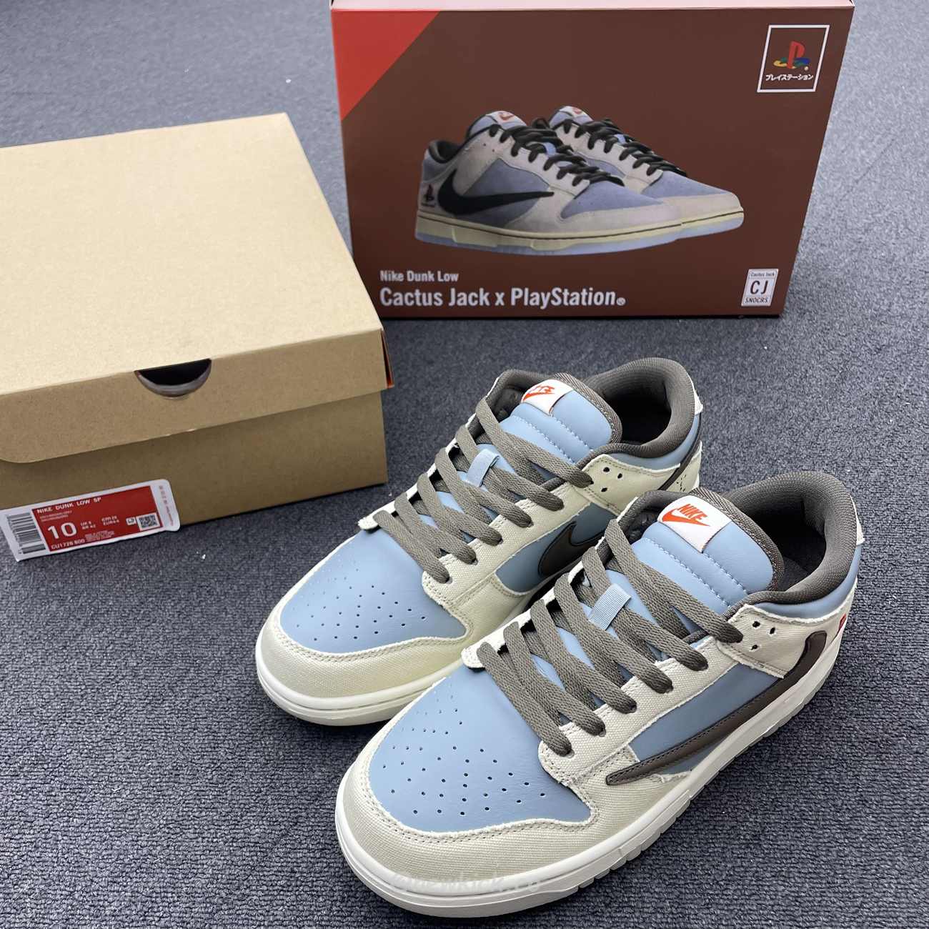 Nike Dunk Low Sp Travis Scott Brown Grey Cu1726 800 (5) - newkick.app