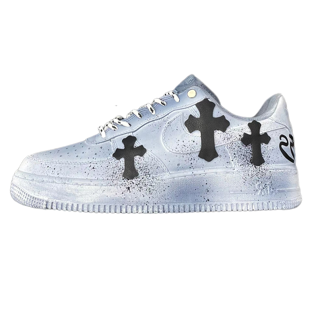 Custom Shoes Chrome X Nike Air Force 1 Dipped Reflective (1) - newkick.app