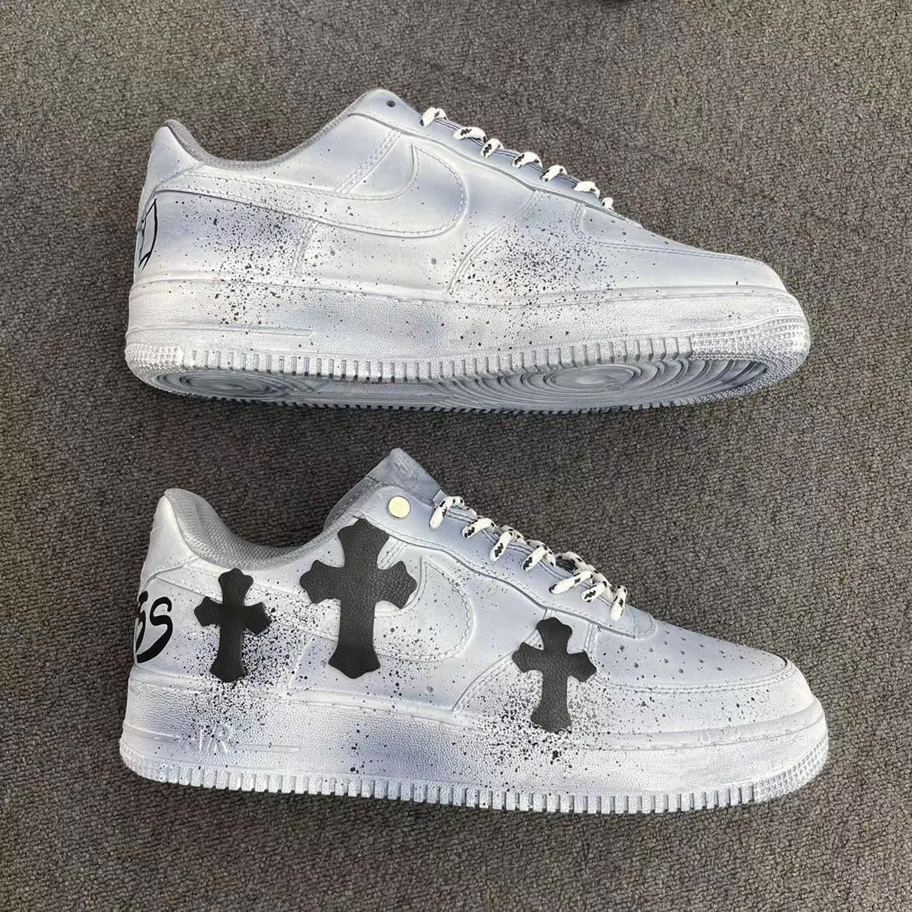 Custom Shoes Chrome X Nike Air Force 1 Dipped Reflective (3) - newkick.app