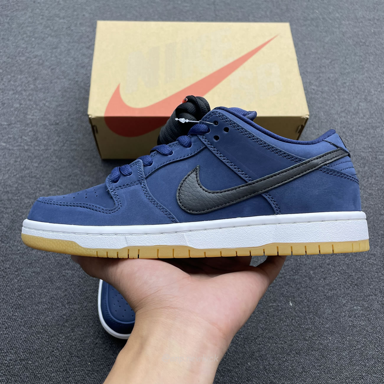 Nike Sb Dunk Low Navy Black Gum Cw7463 401 (3) - newkick.app