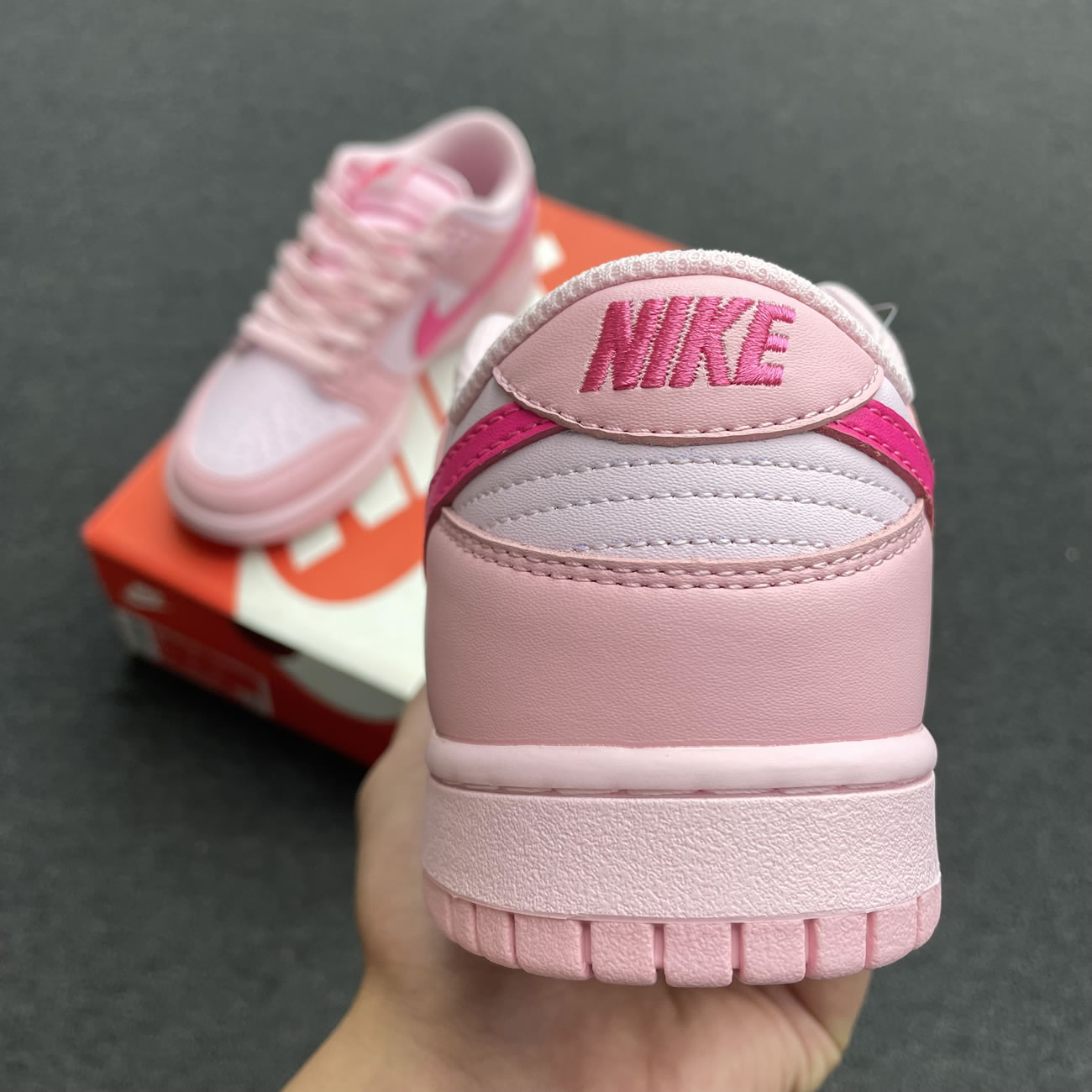 Nike Dunk Low Triple Pink Gs Dh9765 600 (6) - newkick.app