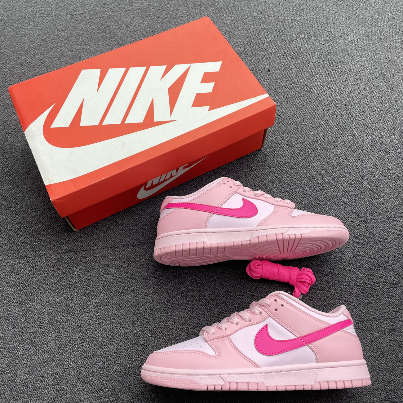 Nike Dunk Low Triple Pink Gs Dh9765 600 (8) - newkick.app