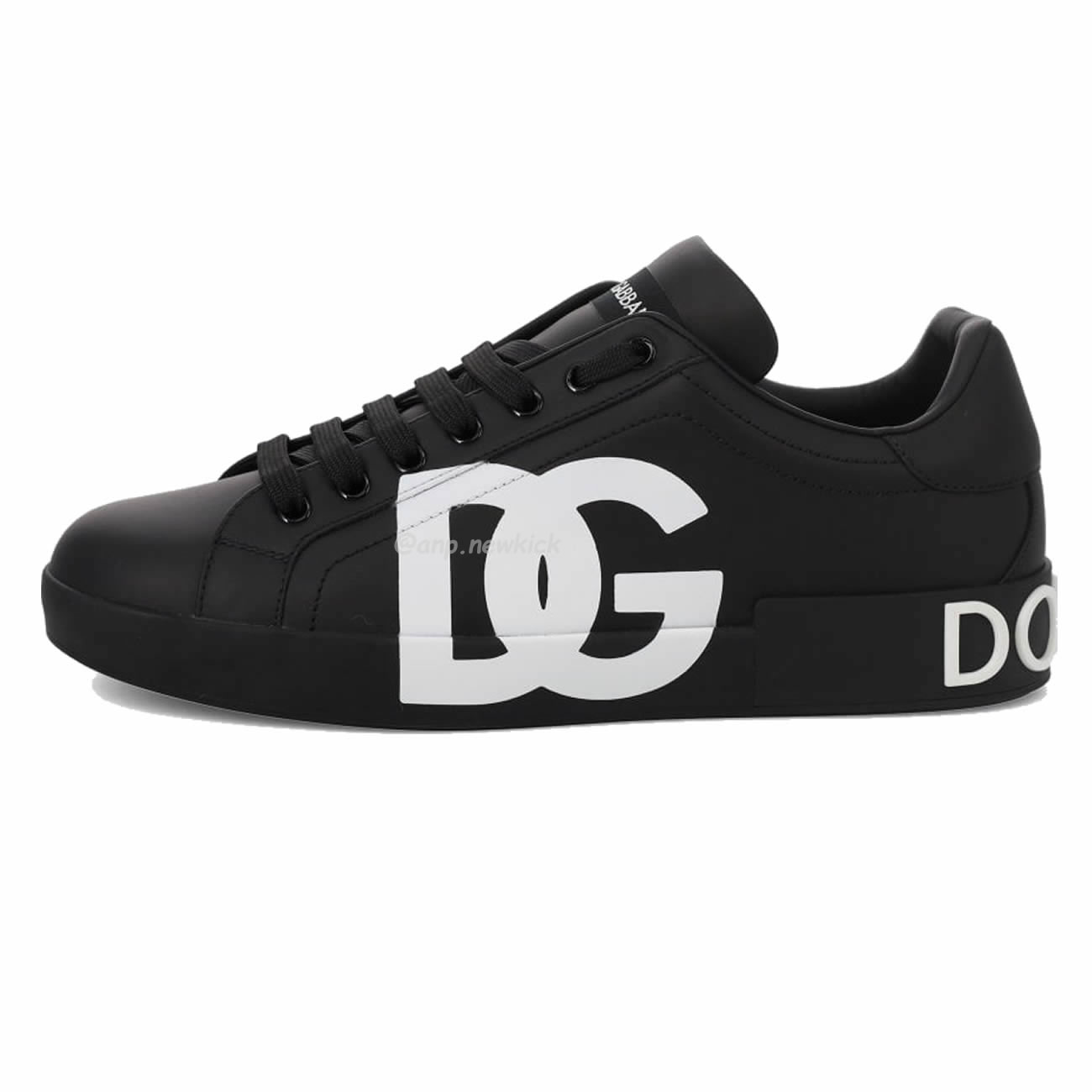 Dolce Gabbana Dg Logo Print Portofino Napa Calf Leather Sneakers (15) - newkick.app