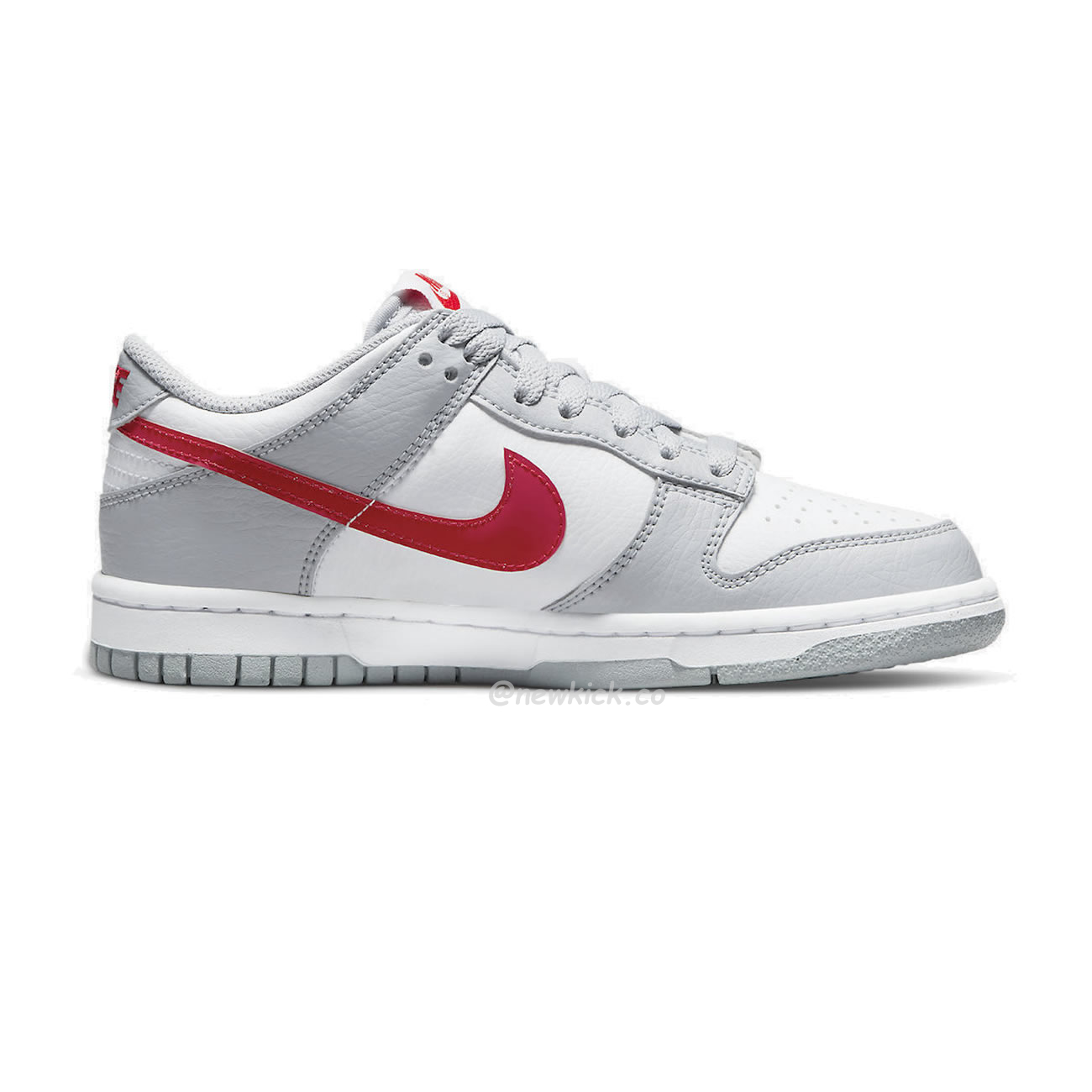 Nike Dunk Low White Wolf Grey University Red Gs Dv7149 001 (3) - newkick.app