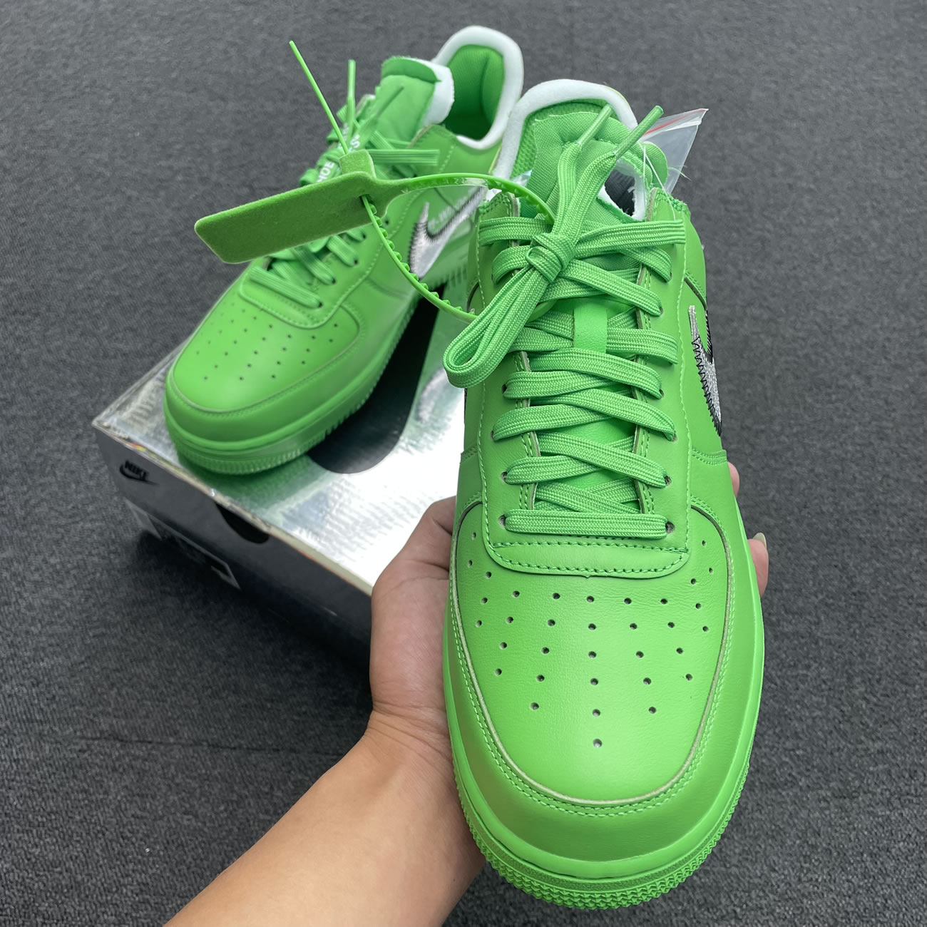 Off White Nike Air Force 1 Low Light Green (43) - newkick.app