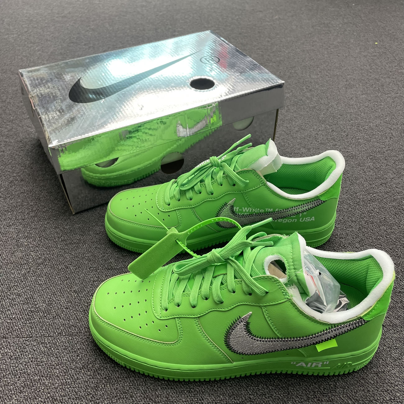 Off White Nike Air Force 1 Low Light Green (45) - newkick.app