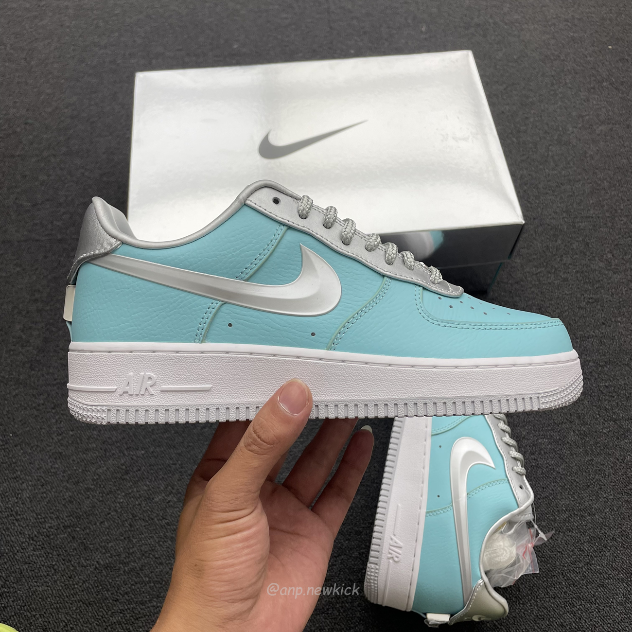 Nike Air Force 1 Low Tiffany Co 1837 Blue Silver Dz1382 003 (2) - newkick.app