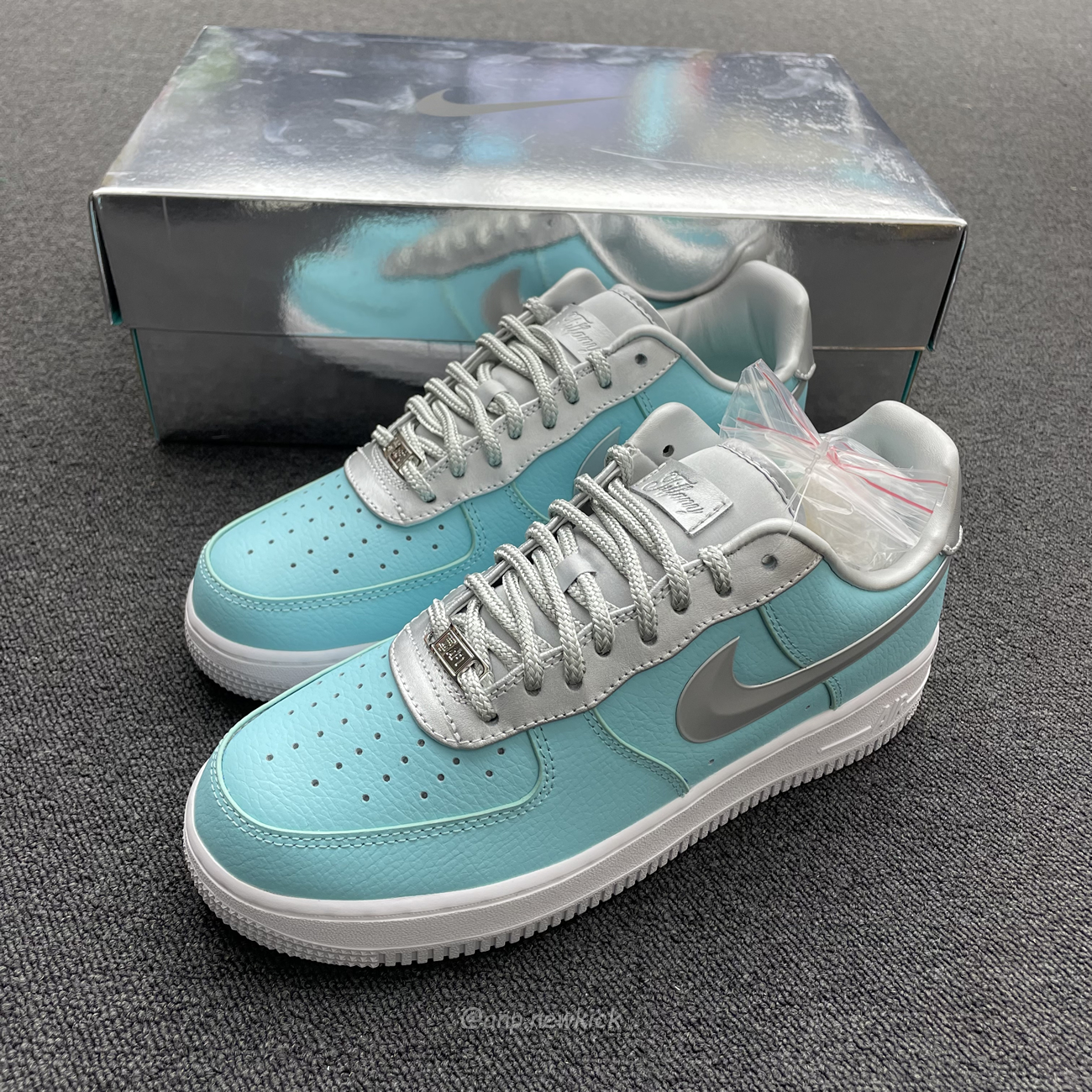 Nike Air Force 1 Low Tiffany Co 1837 Blue Silver Dz1382 003 (5) - newkick.app