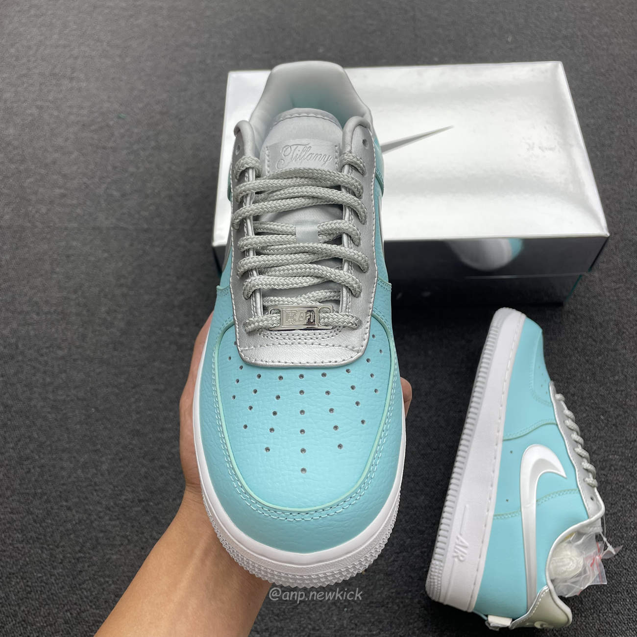 Nike Air Force 1 Low Tiffany Co 1837 Blue Silver Dz1382 003 (6) - newkick.app