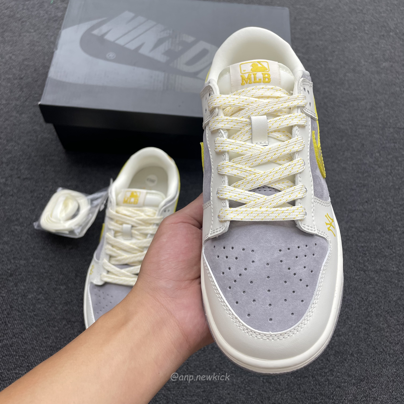 Nike Sb Dunk Low Mlb Off White Yellow Dark Grey Fc1688 117 (7) - newkick.app