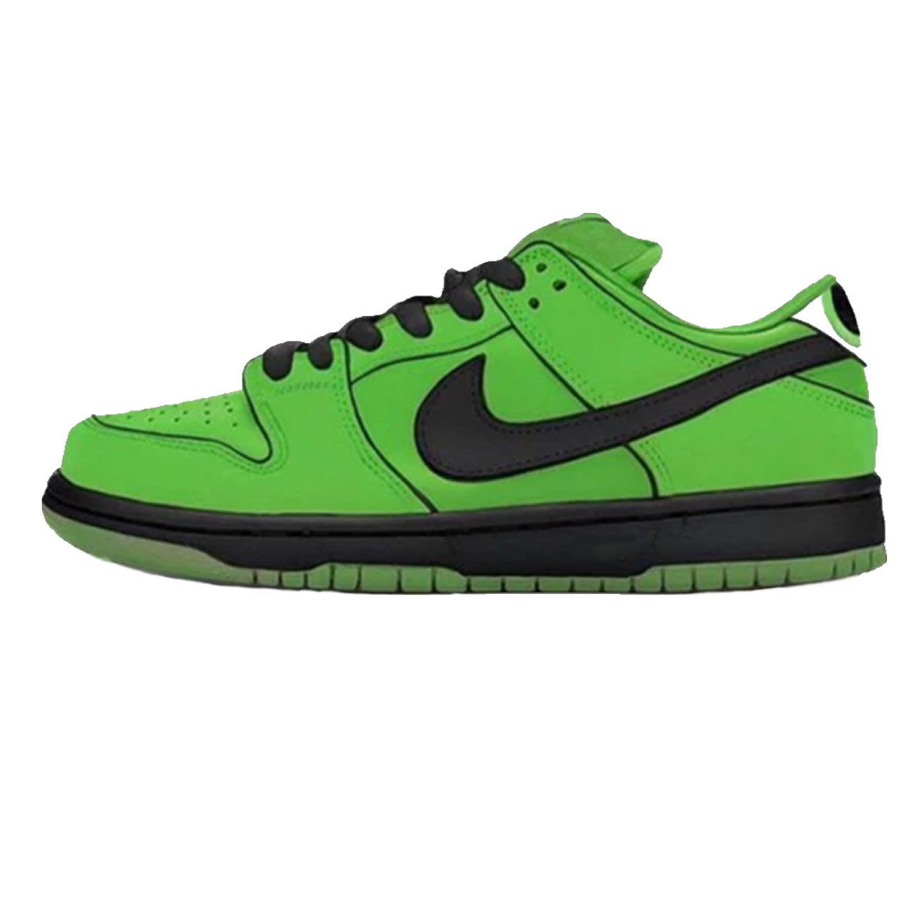 Nike Sb Dunk Low X The Powerpuff Girls On Feet Look At Bubbles Fz8320 400 (13) - newkick.app