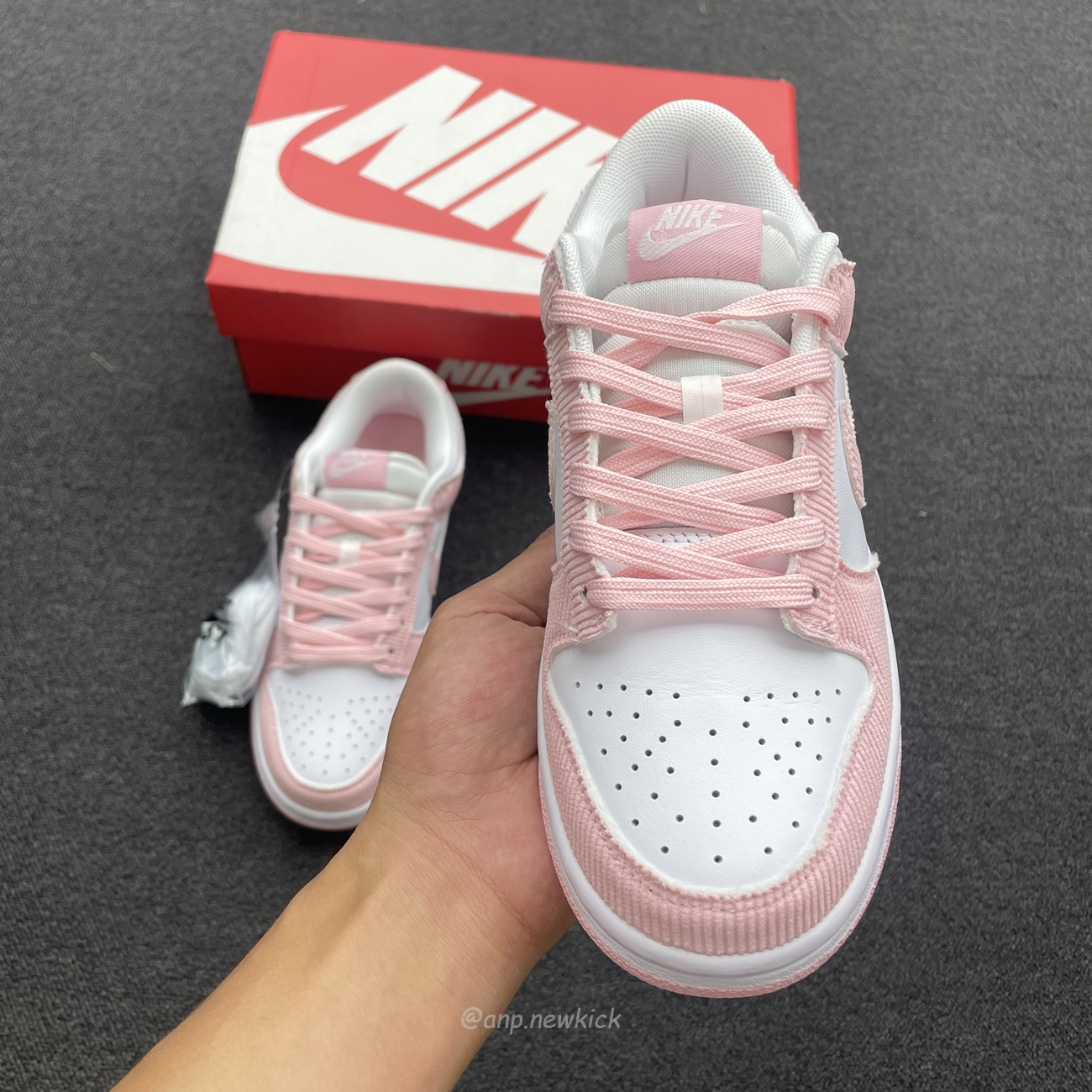 Nike Dunk Low Pink Corduroy Fn7167 100 (6) - newkick.app