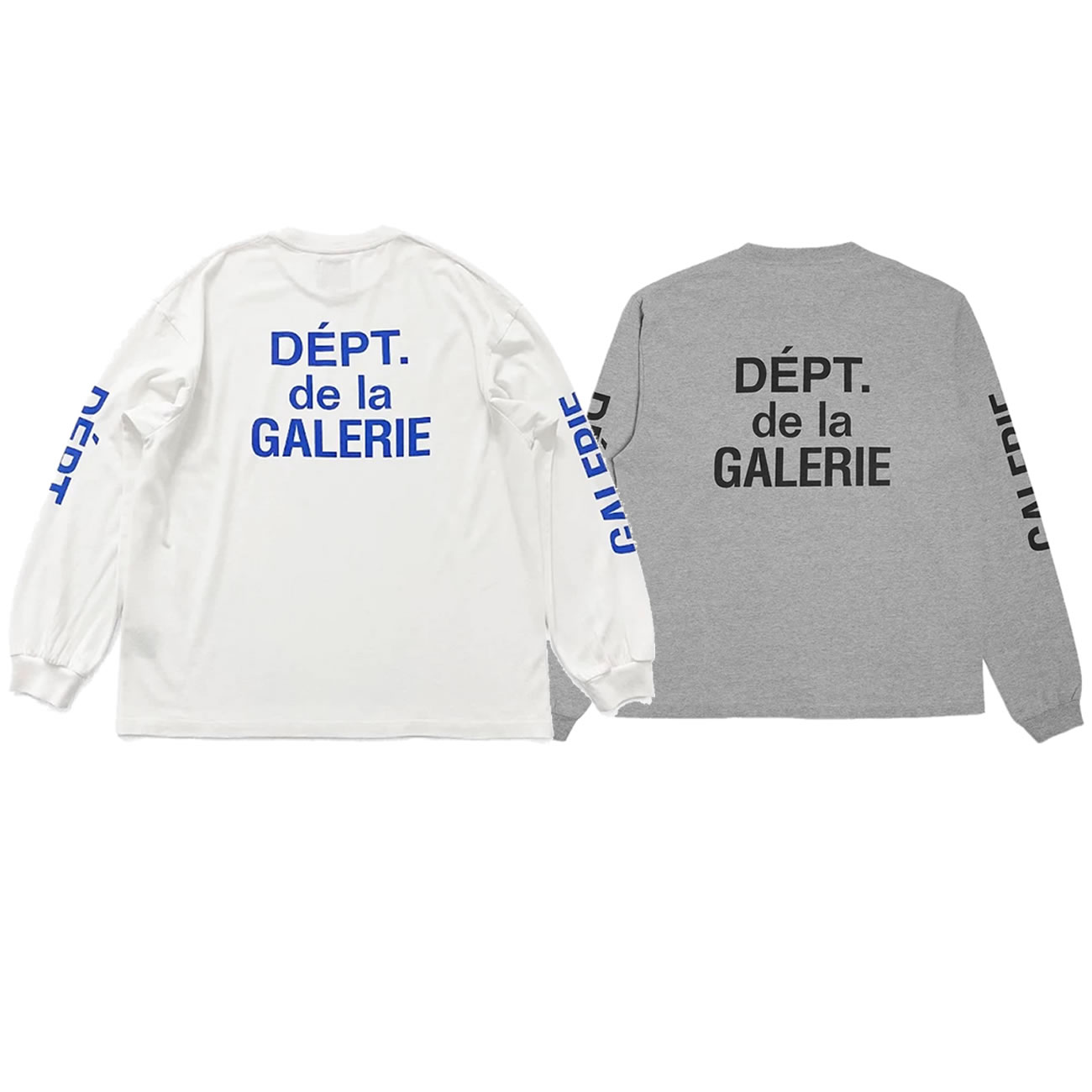 Gallery Dept. French Collector L S Tee White Blue Fw21 (9) - newkick.app