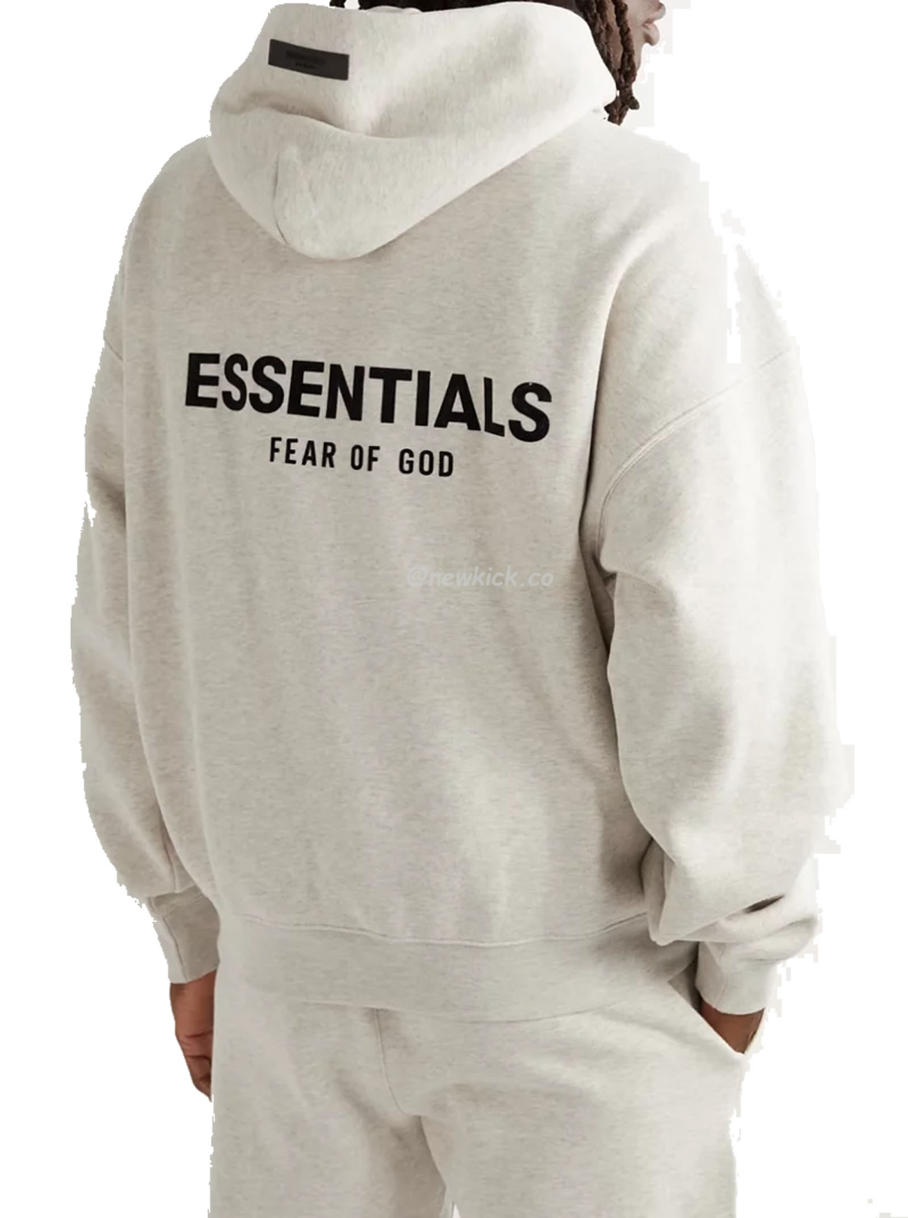 Fear Of God Essentials Core Collection Kids Pullover Hoodie Dark Heather Oatmeal (4) - newkick.app