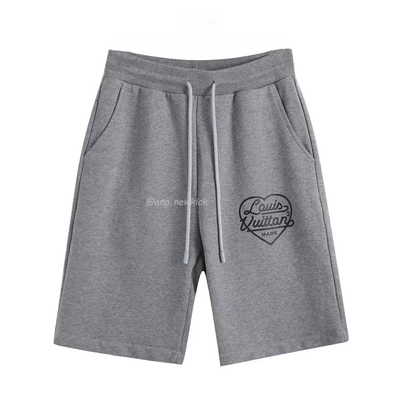 Louis Vuitton X Nigo Printed Heart Short Light Grey Fw21 (1) - newkick.app