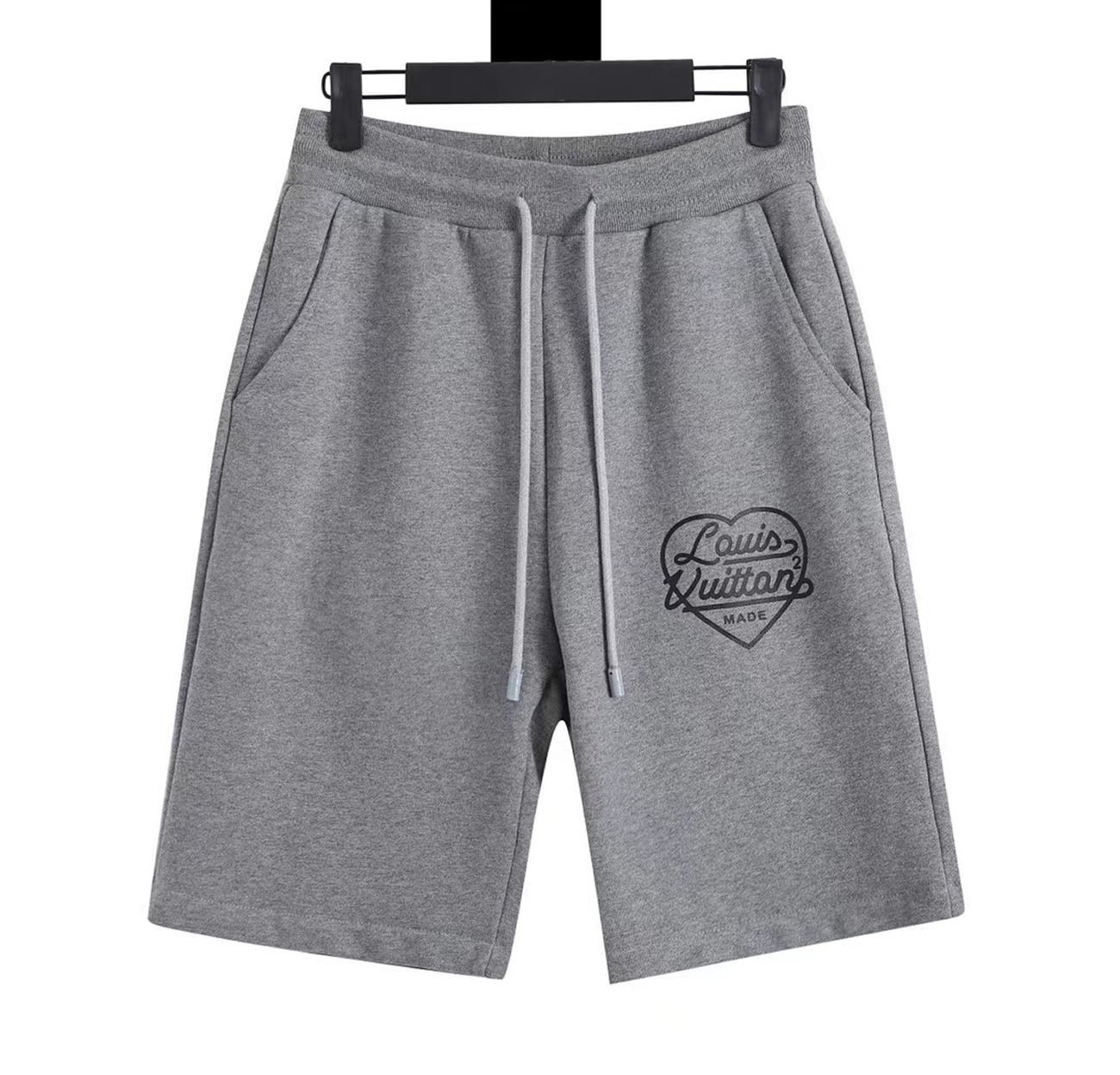 Louis Vuitton X Nigo Printed Heart Short Light Grey Fw21 (6) - newkick.app