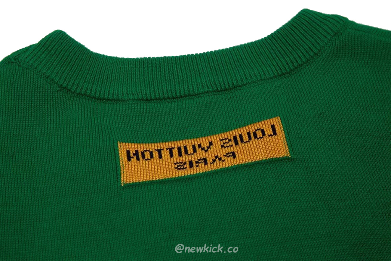 Louis Vuitton Everyday Lv Crewneck Green Black White (12) - newkick.app