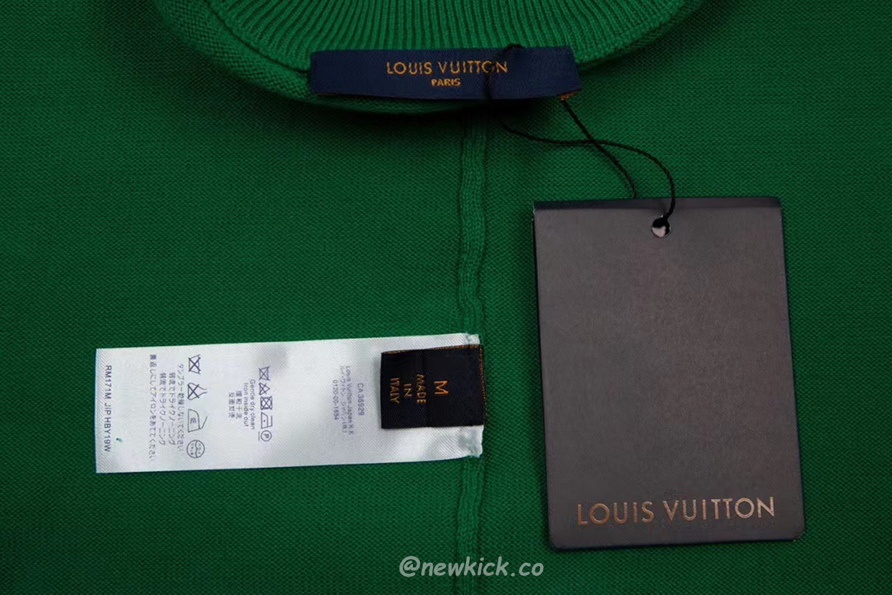 Louis Vuitton Everyday Lv Crewneck Green Black White (16) - newkick.app