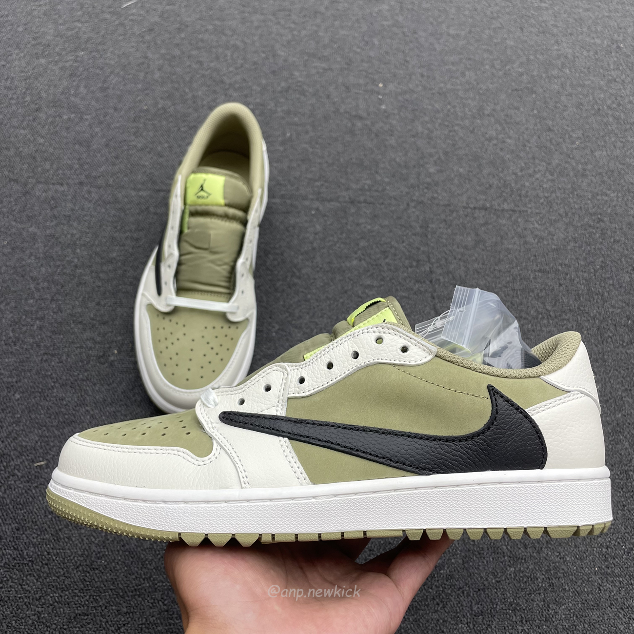 Air Jordan 1 Retro Low Golf Travis Scott Neutral Olive Fz3124 200 (3) - newkick.app