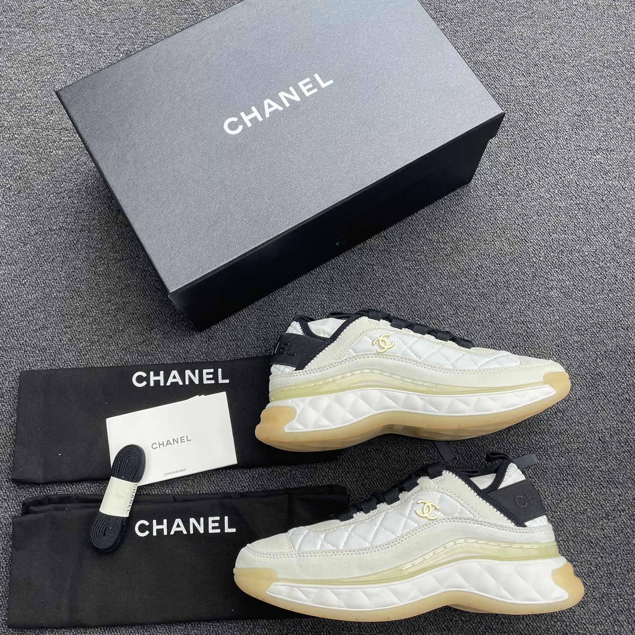 Chanel Casual Style Plain Logo Low Top Sneakers (9) - newkick.app