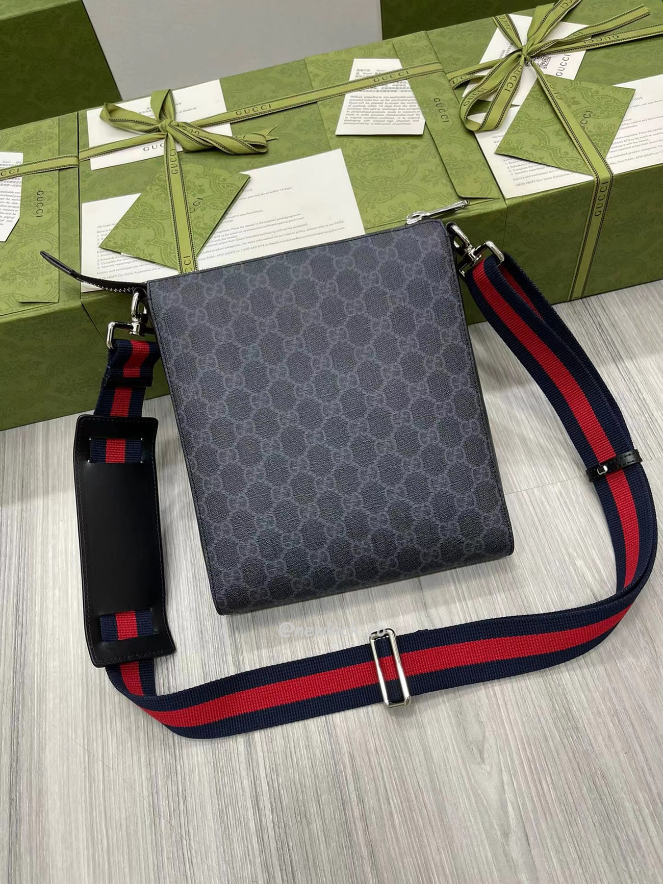 Gucci Gg Black Small Messenger Bag 523599 K5rln 1095 (11) - newkick.app