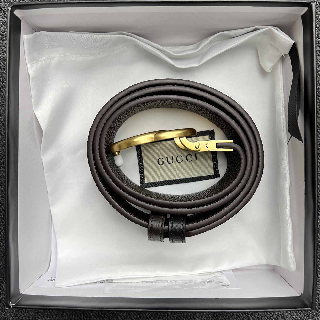 Gucci Double G Logo Full Grain Reversible Belt Leather Black Brown (4) - newkick.app