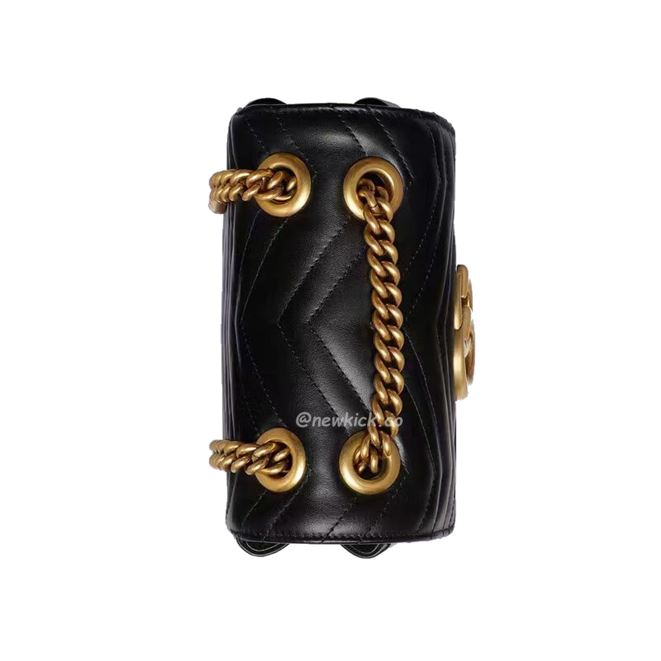 Gucci Gg Marmont Mini Shoulder Bag Matelasse Chevron Black (13) - newkick.app