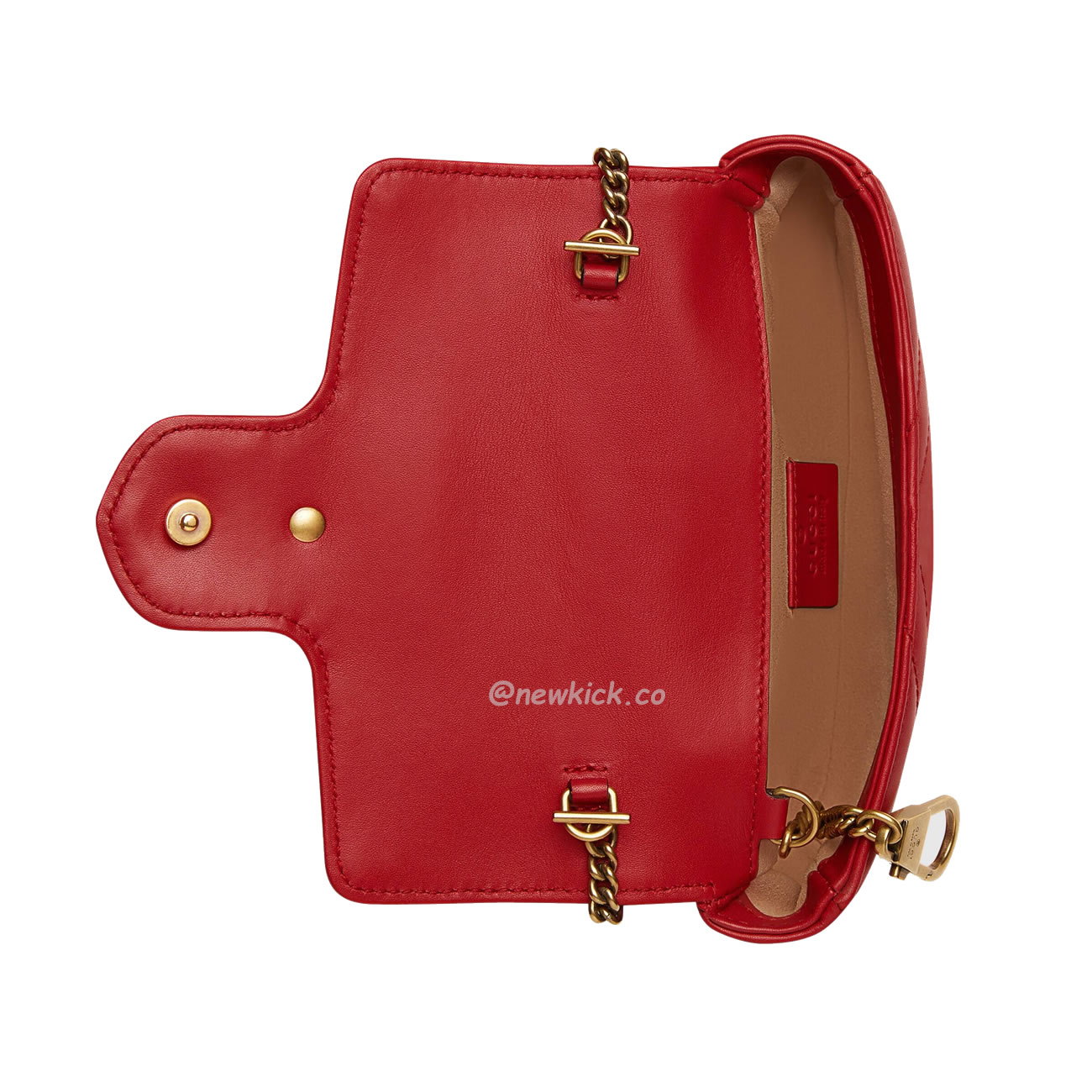 Gucci Gg Marmont Matelasse Super Mini Bag Red (2) - newkick.app