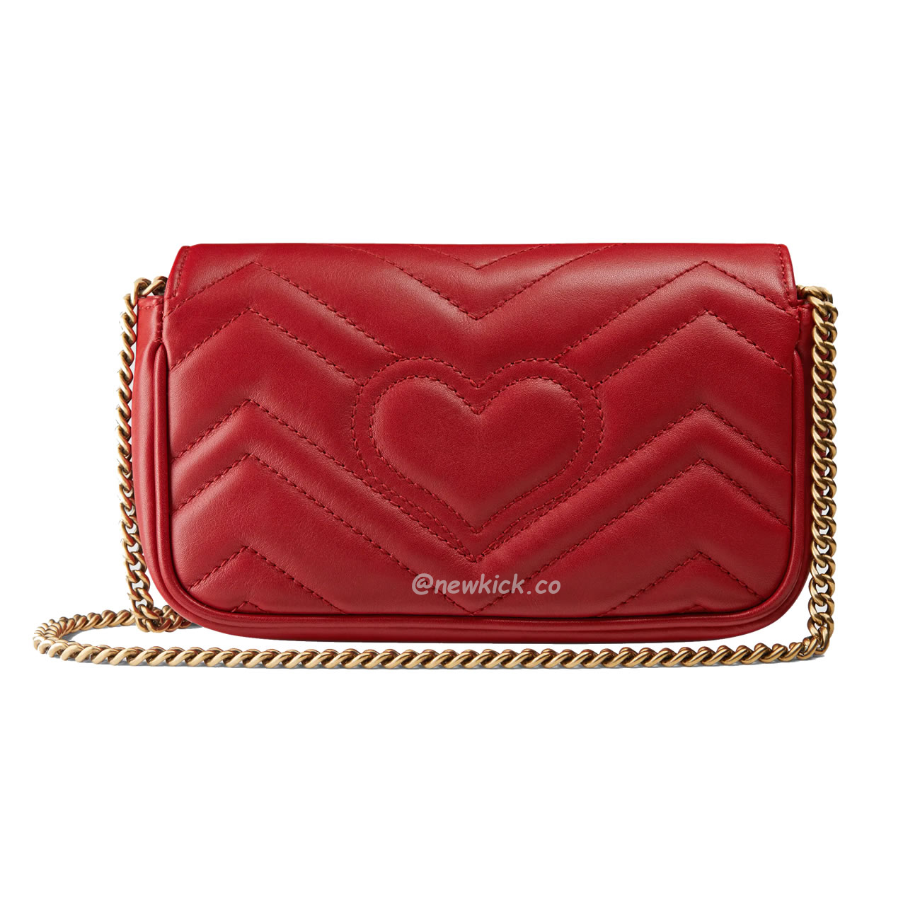 Gucci Gg Marmont Matelasse Super Mini Bag Red (6) - newkick.app