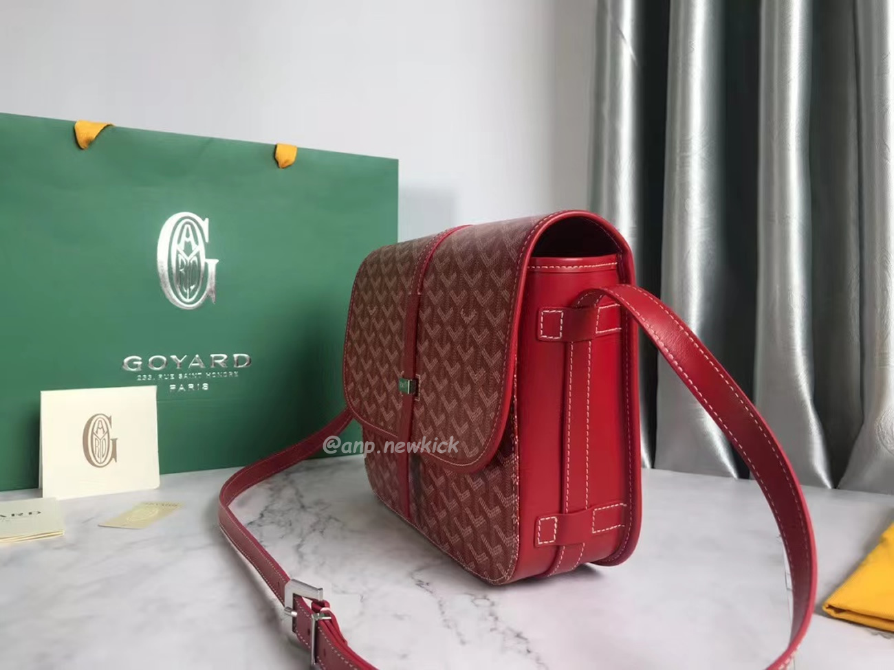 Goyard Belvedere Pm Green Red Sky Blue Black Yellow (10) - newkick.app