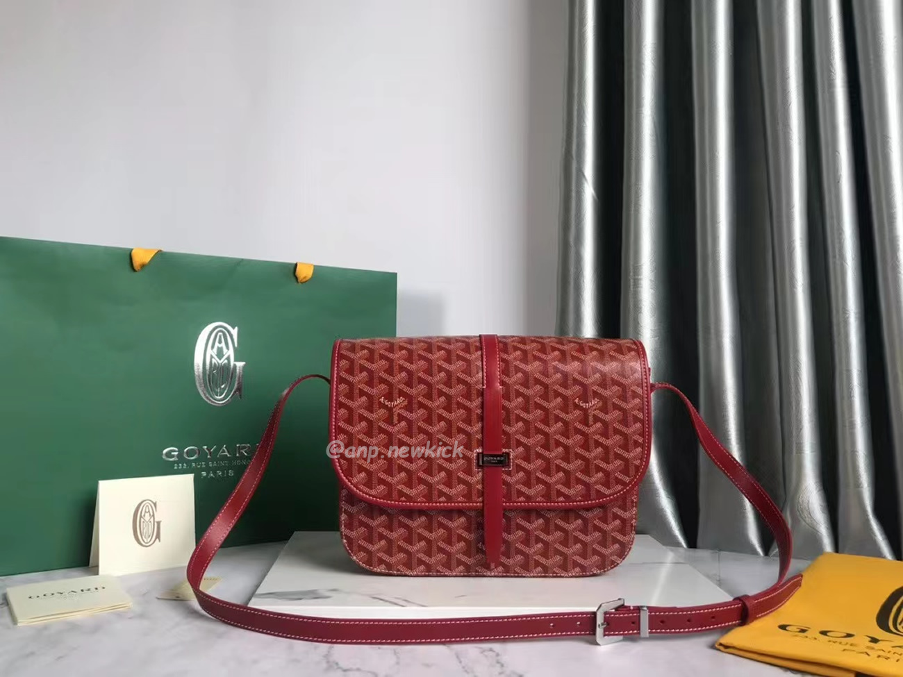 Goyard Belvedere Pm Green Red Sky Blue Black Yellow (14) - newkick.app