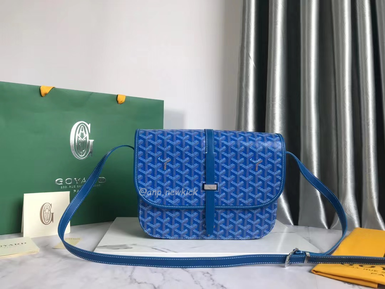 Goyard Belvedere Pm Green Red Sky Blue Black Yellow (18) - newkick.app