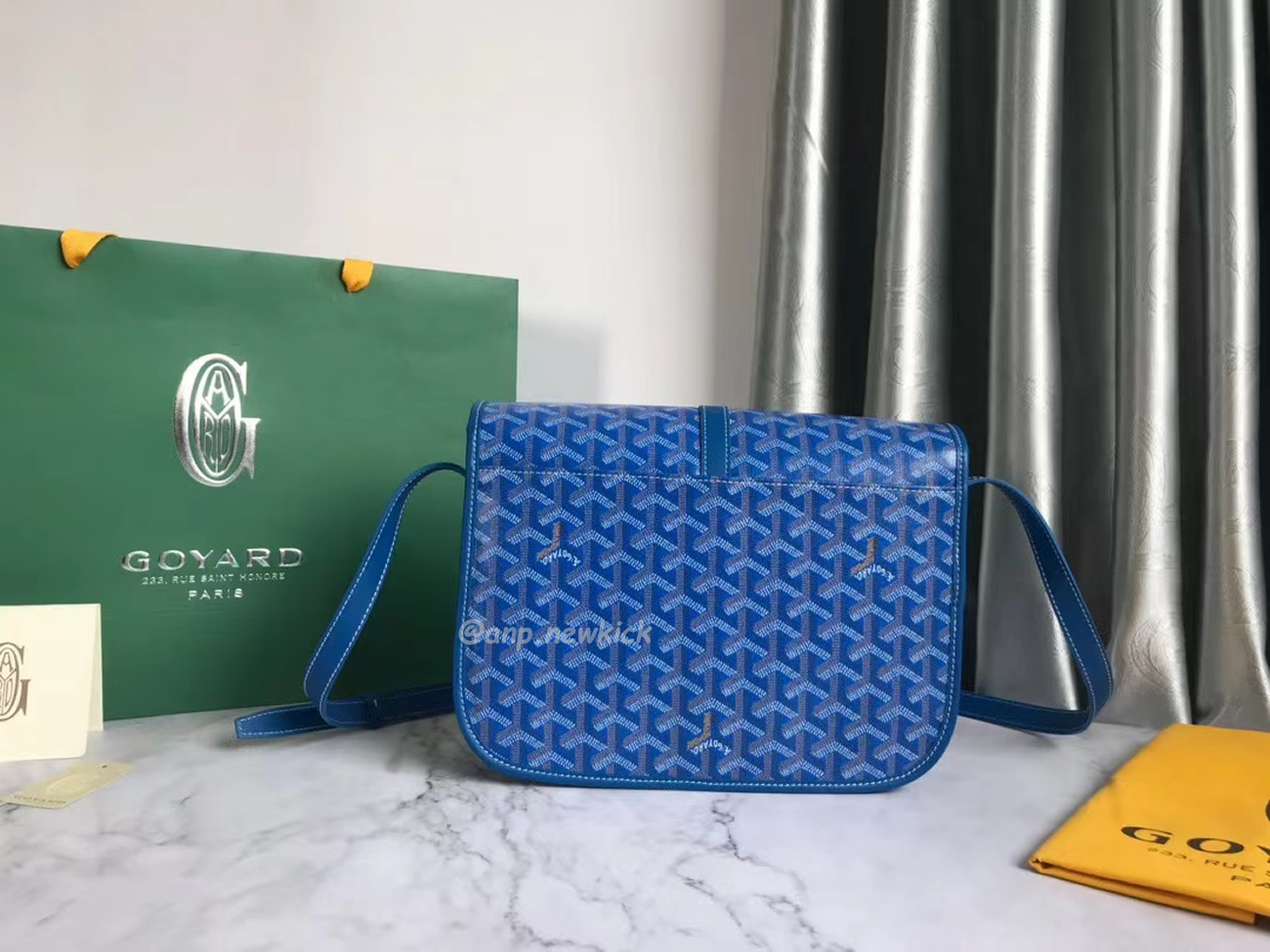 Goyard Belvedere Pm Green Red Sky Blue Black Yellow (21) - newkick.app