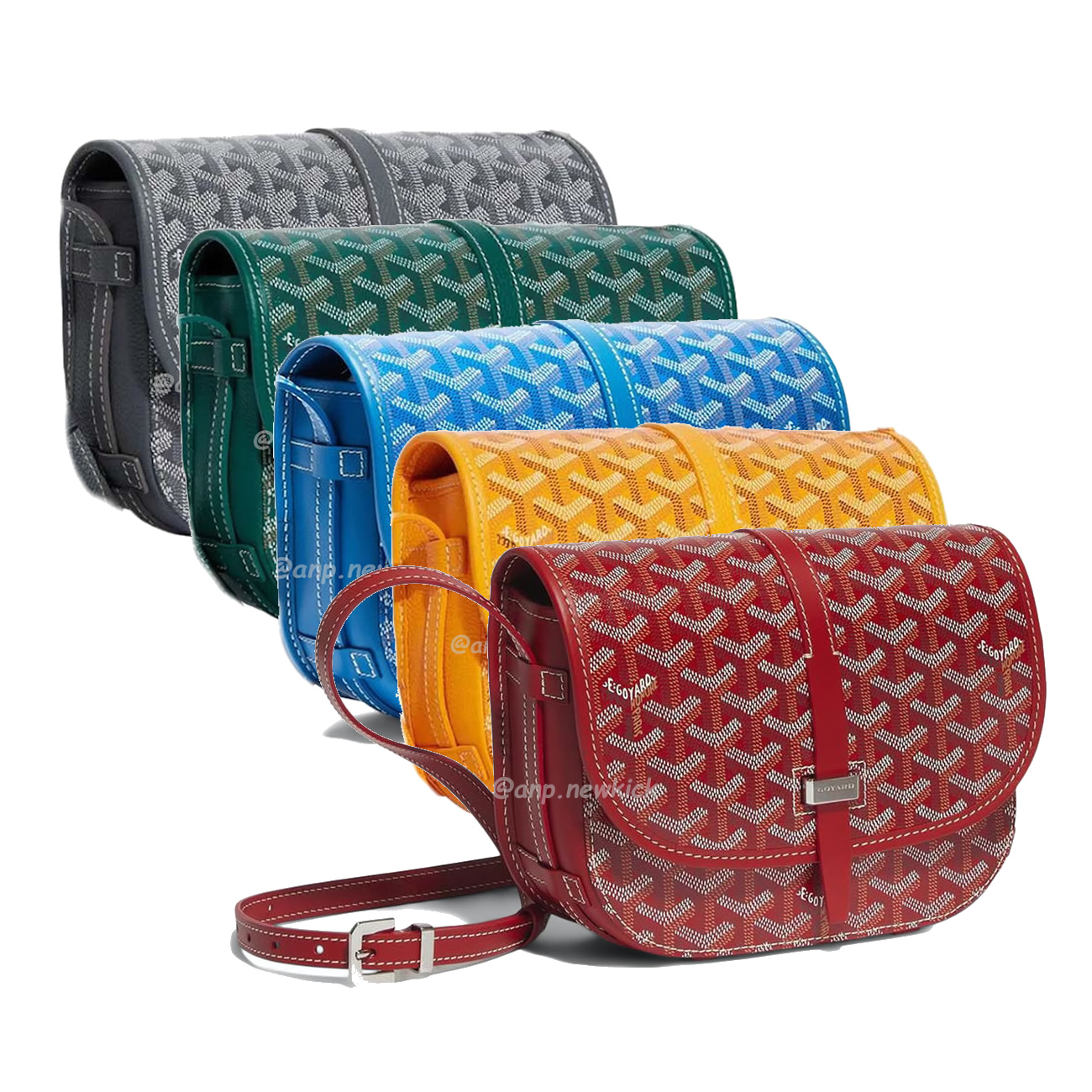 Goyard Belvedere Pm Green Red Sky Blue Black Yellow (28) - newkick.app