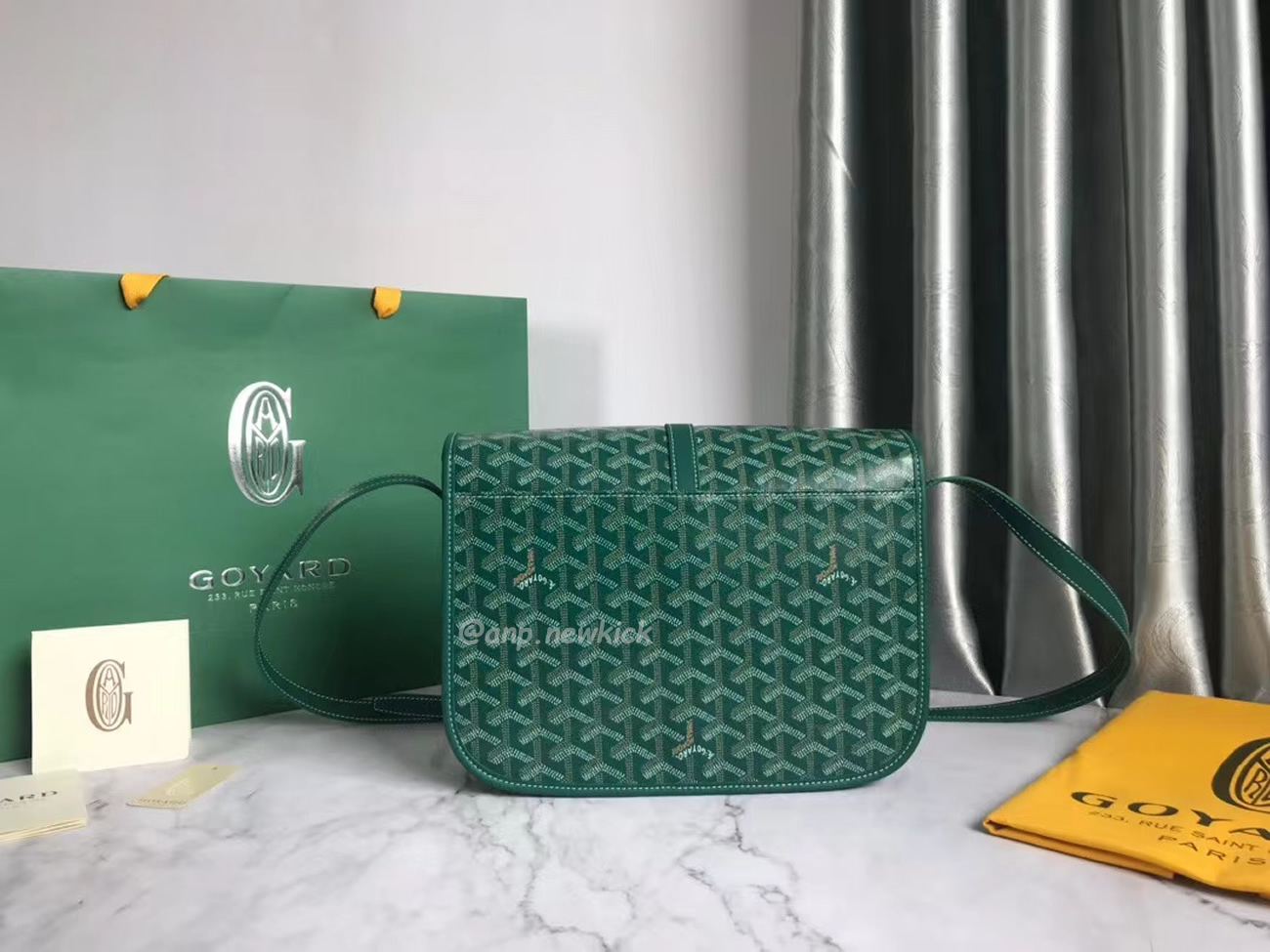 Goyard Belvedere Pm Green Red Sky Blue Black Yellow (7) - newkick.app