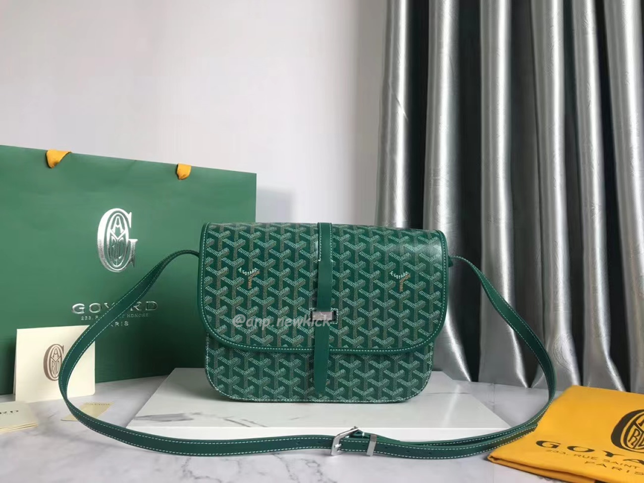 Goyard Belvedere Pm Green Red Sky Blue Black Yellow (9) - newkick.app