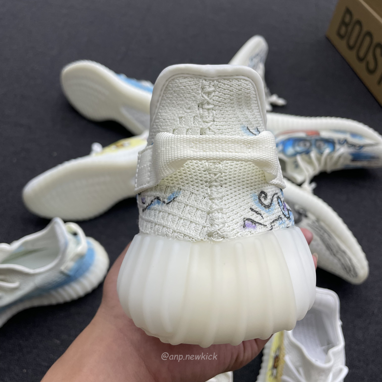 Adidas Yeezy Boost 350 V2 Bone Graffiti Hq6316 (15) - newkick.app