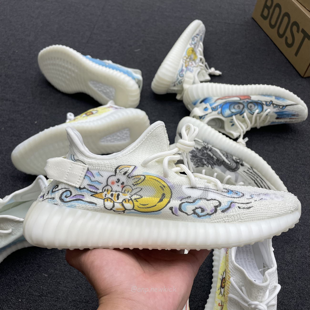 Adidas Yeezy Boost 350 V2 Bone Graffiti Hq6316 (16) - newkick.app