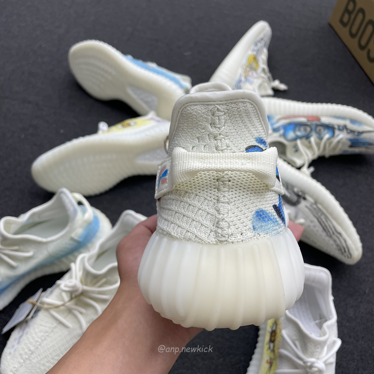 Adidas Yeezy Boost 350 V2 Bone Graffiti Hq6316 (3) - newkick.app