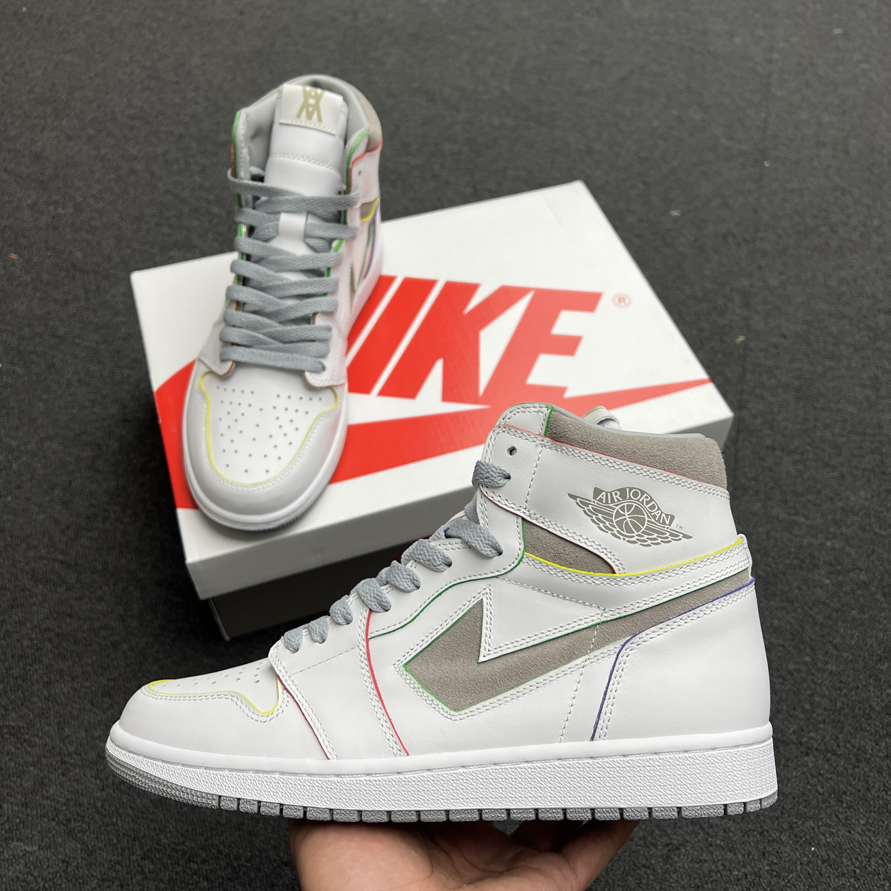 Air Jordan 1 Retro High Daniel Arsham Grey H022 (6) - newkick.app