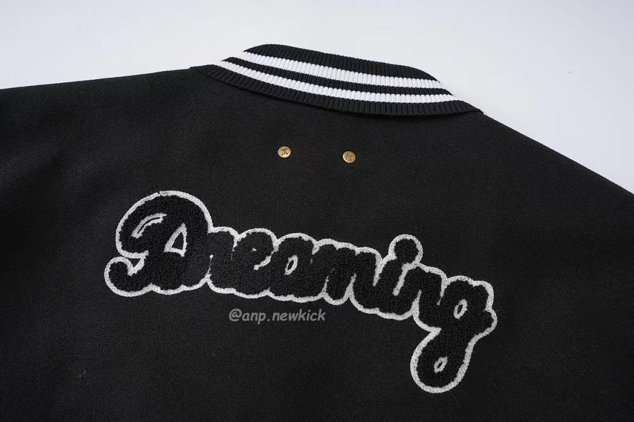 Louis Vuitton Black L Patch Varsity Jacket (7) - newkick.app