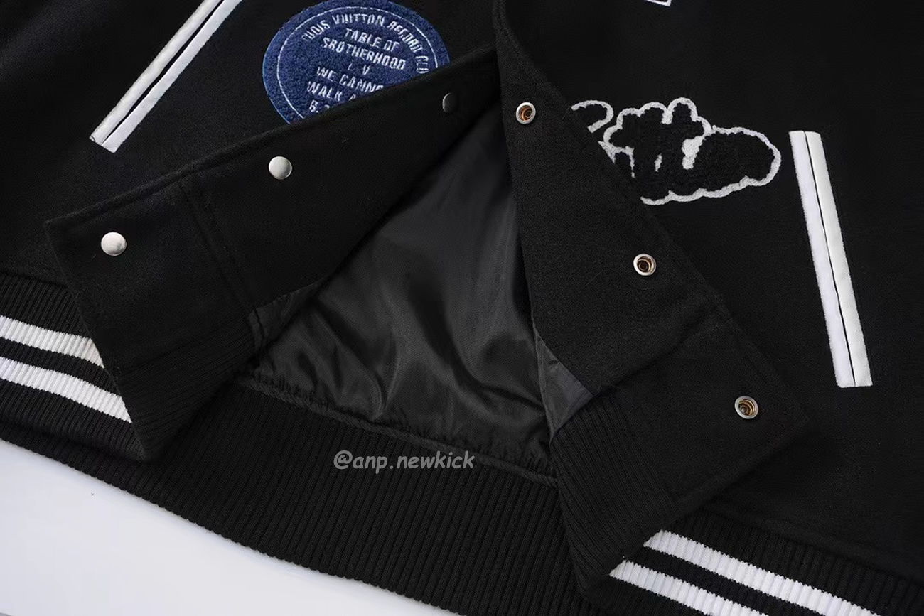 Louis Vuitton Black L Patch Varsity Jacket (8) - newkick.app